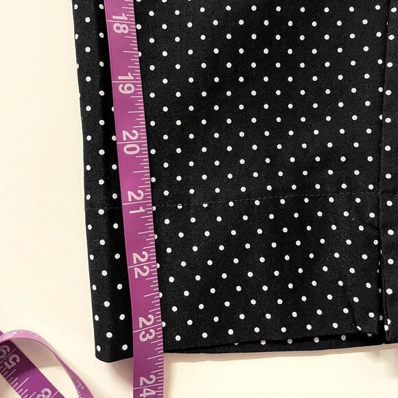 Vintage Black & White Polka Dot Pin Up Ankle Pants Size S EUC - Picture 9 of 12